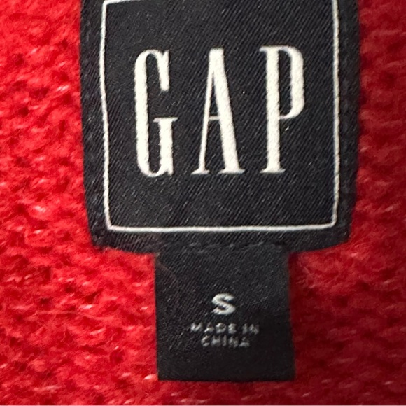 GAP Women’s size Small Heather Red Bubble Cluster Puff Sleeve Sweater - Picture 9 of 11